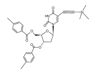 5-ethynyltrimethylsilyl-3',5'-di-O-p-toluyl-2'-deoxyuridine Structure