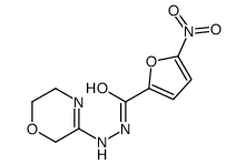 N'-(3,6-dihydro-2H-1,4-oxazin-5-yl)-5-nitrofuran-2-carbohydrazide结构式