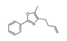 Oxazole, 4-(3-butenyl)-5-methyl-2-phenyl- (9CI) structure