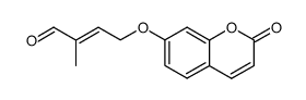 (E)-2-methyl-4-(2-oxo-2H-1-benzopyran-7-yloxy)but-2-enal Structure