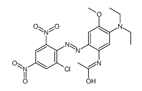 N-[2-[(2-氯-4,6-二硝基苯基)偶氮]-5-(二乙氨基)-4-甲氧基苯基]-乙酰胺结构式