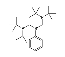 ditert-butyl-[[ditert-butylphosphanylmethyl(phenyl)boranyl]methyl]phosphane结构式