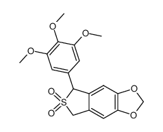 1-(3,4,5-trimethoxyphenyl)-5,6-methylenedioxy-1,3-dihydrobenzothiophene-2,2-dioxide结构式