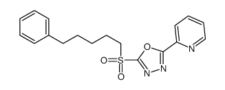 2-(5-phenylpentylsulfonyl)-5-pyridin-2-yl-1,3,4-oxadiazole Structure