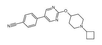 4-[2-(1-cyclobutylpiperidin-4-yl)oxypyrimidin-5-yl]benzonitrile结构式