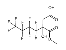 β-hydroxy-β-carbomethoxynonafluoroenanthic acid结构式