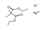 mercury(II) 3-ethoxy-2-(ethoxycarbonyl)-2-methyl-3-oxopropan-1-ide chloride Structure