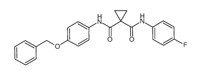 cyclopropane-1,1-dicarboxylic acid (4-benzyloxy-phenyl)-amide-(4-fluoro-phenyl)-amide结构式