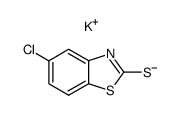 5-chloro-3H-benzothiazole-2-thione, potassium salt Structure