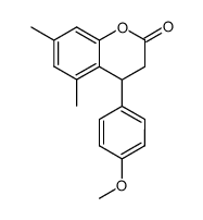 5,7-dimethyl-4-(4-methoxyphenyl)-3,4-dihydrobenzopyran-2-one结构式