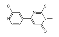 6-(2-chloro-pyridin-4-yl)-2-methylsulfanyl-3-methyl-pyrimidin-4-one Structure