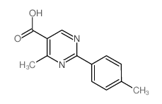 4-methyl-2-(4-methylphenyl)pyrimidine-5-carboxylic acid(SALTDATA: FREE)结构式
