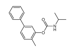 O-4-methylbiphenyl-3-yl N-isopropylcarbamate结构式