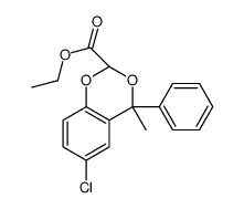 ethyl (2S,4S)-6-chloro-4-methyl-4-phenyl-1,3-benzodioxine-2-carboxylate结构式