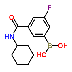 3-环己基氨甲酰基-5-氟苯硼酸结构式
