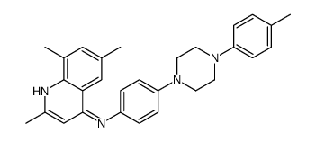 2,6,8-trimethyl-N-[4-[4-(4-methylphenyl)piperazin-1-yl]phenyl]quinolin-4-amine结构式