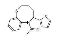 1-(5-thiophen-2-yl-2,3,4,5-tetrahydro-1,6-benzothiazocin-6-yl)ethanone结构式
