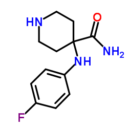 4-[(4-Fluorophenyl)amino]-4-piperidinecarboxamide Structure