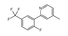 Pyridine, 2-[2-fluoro-5-(trifluoromethyl)phenyl]-4-methyl结构式