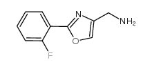 2-(2-Fluorophenyl)-4-oxazolemethanamine structure