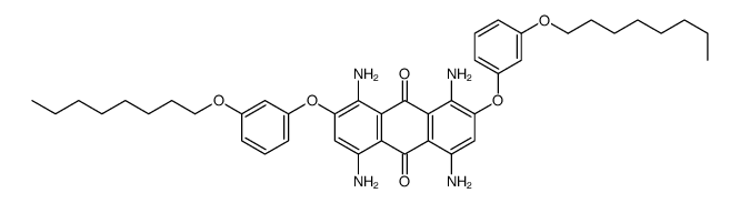 1,4,5,8-tetraamino-2,7-bis(3-octoxyphenoxy)anthracene-9,10-dione结构式
