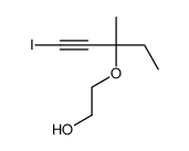 2-(1-iodo-3-methylpent-1-yn-3-yl)oxyethanol结构式