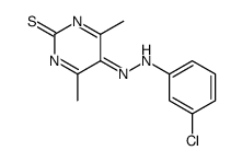 5-[(3-chlorophenyl)hydrazinylidene]-4,6-dimethylpyrimidine-2-thione结构式