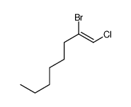 2-bromo-1-chlorooct-1-ene结构式
