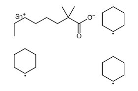 tricyclohexylstannyl 2,2-dimethyloctanoate Structure