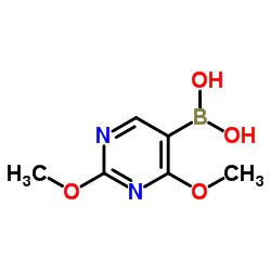 2,4-Dimethoxypyrimidine-5-boronic acid结构式