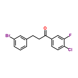 3-(3-Bromophenyl)-1-(4-chloro-3-fluorophenyl)-1-propanone结构式