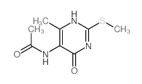 N-(4-methyl-2-methylsulfanyl-6-oxo-3H-pyrimidin-5-yl)acetamide structure