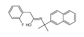 2-(2-fluorophenyl)-N-(2-naphthalen-2-ylpropan-2-yl)acetamide Structure