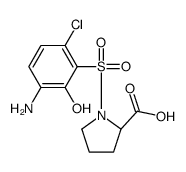 (2S)-1-(3-amino-6-chloro-2-hydroxyphenyl)sulfonylpyrrolidine-2-carboxylic acid结构式
