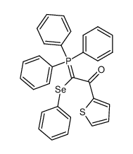 2-(phenylselanyl)-1-(thiophen-2-yl)-2-(triphenyl-5-phosphanylidene)ethan-1-one结构式