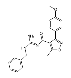 N-(amino(benzylamino)methylene)-5-methyl-3-(4-methoxyphenyl)isoxazole-4-carboxamide结构式
