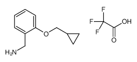 [2-(cyclopropylmethoxy)phenyl]methanamine,2,2,2-trifluoroacetic acid结构式