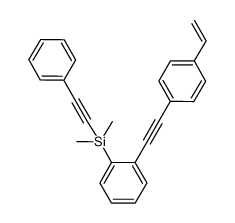 dimethyl(phenylethynyl){2-[(4-vinylphenyl)ethynyl]phenyl}silane Structure