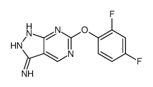 6-(2,4-difluorophenoxy)-2H-pyrazolo[3,4-d]pyrimidin-3-amine结构式