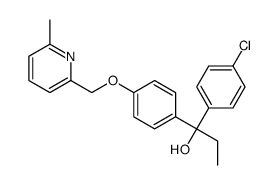 1-(4-chlorophenyl)-1-[4-[(6-methylpyridin-2-yl)methoxy]phenyl]propan-1-ol结构式