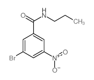 N-丙基-3-溴-5-硝基苯甲酰胺结构式