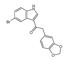 2-benzo[1,3]dioxol-5-yl-1-(5-bromo-indol-3-yl)-ethanone结构式