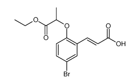 2-Propenoic acid, 3-[5-bromo-2-(2-ethoxy-1-methyl-2-oxoethoxy)phenyl] Structure