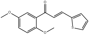 (2E)-1-(2,5-dimethoxyphenyl)-3-(thiophen-2-yl)prop-2-en-1-one structure