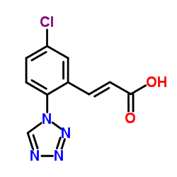(2E)-3-[5-Chloro-2-(1H-tetrazol-1-yl)phenyl]acrylic acid结构式