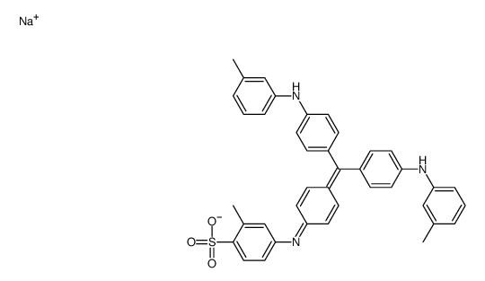 sodium 2-methyl-4-[4-[[4-(3-methylanilino)phenyl][4-(3-methylphenylimino)phenylidene]methyl]anilino]benzenesulphonate structure