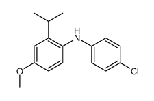 N-(4-chlorophenyl)-4-methoxy-2-propan-2-ylaniline结构式