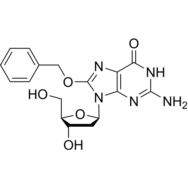 2′-Deoxy-8-(phenylmethoxy)guanosine Structure