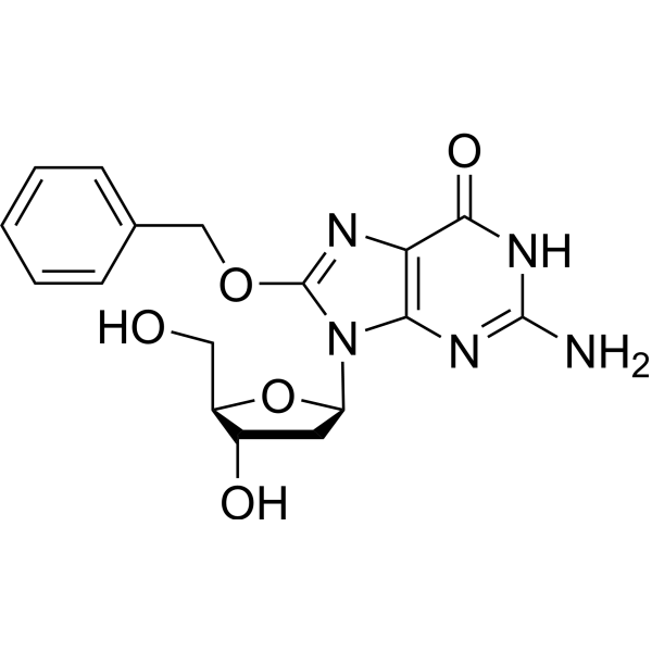 2′-Deoxy-8-(phenylmethoxy)guanosine structure