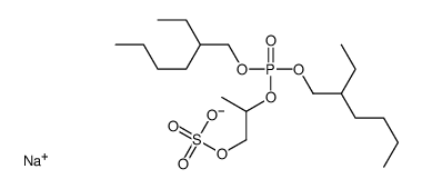 sodium bis(2-ethylhexyl) methyl-2-(sulphonatooxy)ethyl phosphate结构式